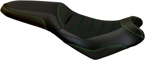Vista 11 de Funda de asiento compatible con Kawasaki Versys 650 (07-21) Elba Total Black Comfort System