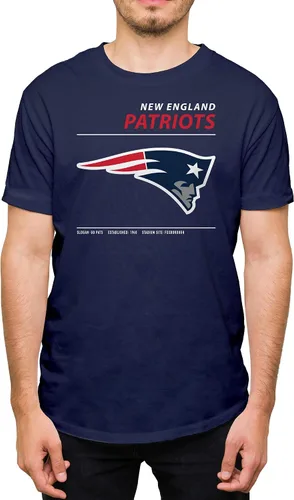 Vista 9 de Hybrid Sports NFL - Team Logo and Stats - Adult Unisex Short Sleeve Fan T-Shirt for Men and Women - Officially Licensed