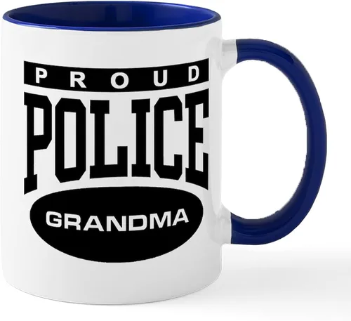 Vista 69 de CafePress Taza de café de cerámica de 11 oz (11.0 fl oz) de Police Mom