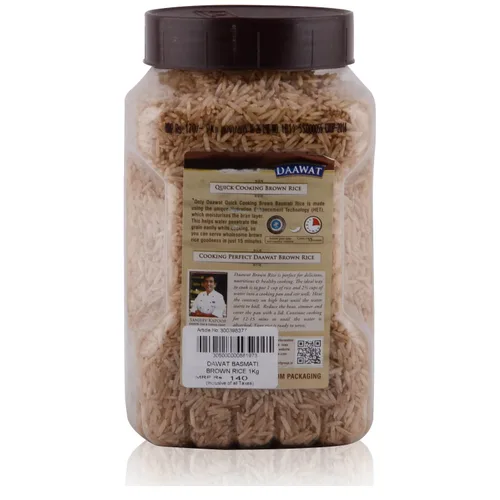 Vista 2 de BBRATS Daawat Basmati - Arroz marrón, tarro de 2.2 lbs