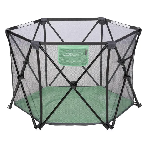 Vista 9 de Baby Trend Comet - Corral plegable rápido con moisés colgante, color gris desierto