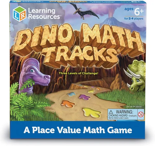 Vista 3 de Juego de mesa Dino Math Tracks de Learning Resources