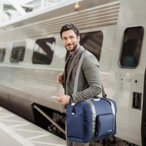 Vista 6 de F.FETIVIN Bolsa de viaje para artículos personales de 18 x 14 x 8 pulgadas para Spirit Airlines, bolsa de lona ligera impermeable para gimnasio