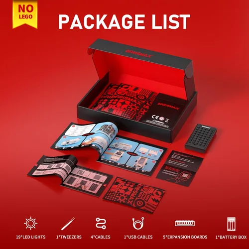Vista 6 de BRIKSMAX Kit de iluminación LED para árbol de Navidad LEGO-40573, compatible con el modelo de bloques de construcción de Lego, no incluye el juego