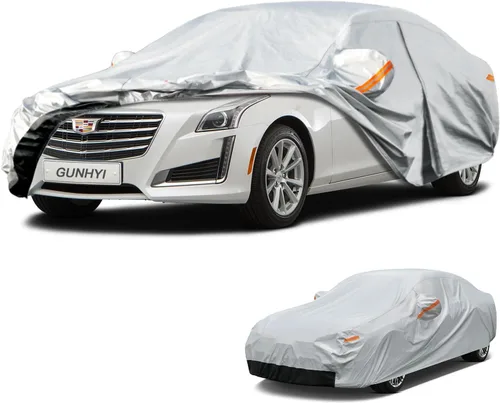 Vista 92 de GUNHYI - Funda de automóvil de 6 capas para Tesla Model 3 (2017-2025), impermeable para todo tipo de clima, protección UV contra la nieve, el sol