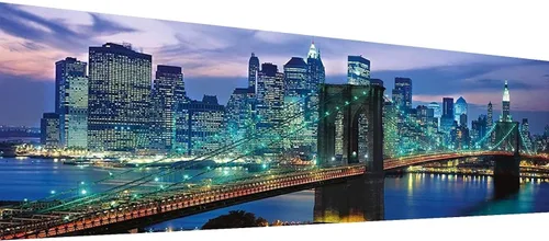 Vista 8 de YALKIN Kits de pintura de diamantes grandes 5D para adultos (35.43 x 11.8 pulgadas), taladro redondo completo, arroyo, puente, imágenes, arte