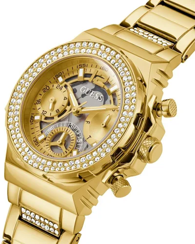 Vista 5 de GUESS Ladies 36mm Watch - Turquoise Strap Turquoise Dial Gold Tone Case