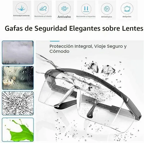 Vista 3 de Paquete de 3 gafas de seguridad, antivaho para los ojos, resistentes a los arañazos 3 piezas Negro