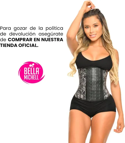 Vista 6 de BELLA MICHELL - Entrenador colombiano de cintura alta para mujer, faja moldeadora para control de abdomen, faja de cintura y moldeador de cuerpo