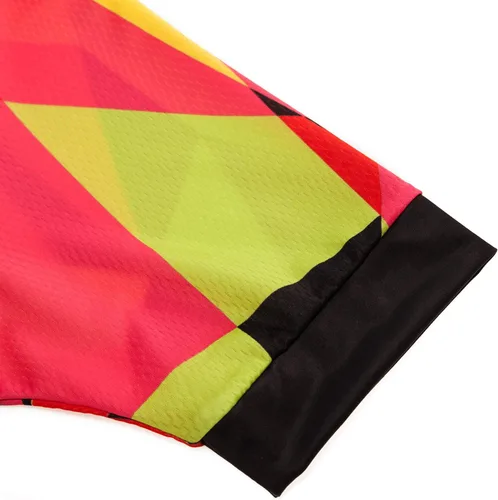 Vista 106 de Camiseta de ciclismo para mujer, manga corta y pantalones cortos de ciclismo acolchados para verano