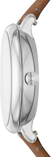 Vista 4 de Fossil Reloj Jacqueline de cuarzo de acero inoxidable y cuero para mujer, Jacqueline ES5207 - Reloj de 3 manecillas