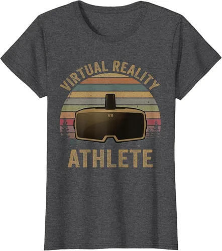 Vista 76 de Virtual Reality Athlete for VR Gamers Camiseta Asphalt Grey