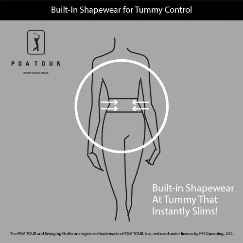 Vista 3 de PGA TOUR Pantalón de golf para mujer con control de abdomen (talla XS-5X)