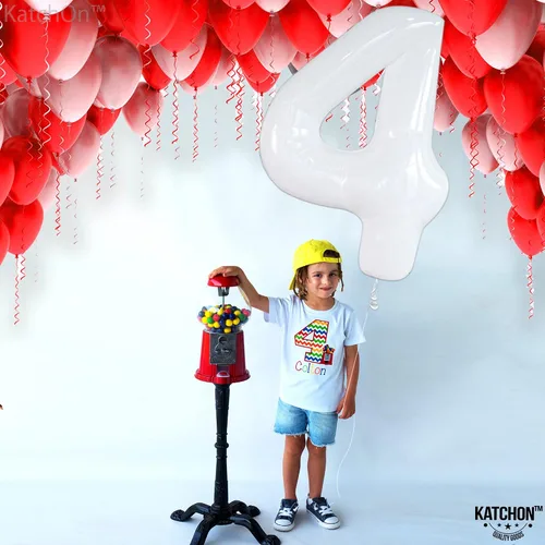 Vista 1014 de KatchOn Globo negro del número 1 de 40 pulgadas, globo de feliz cumpleaños Large Mylar Number One Balloon for 1st Birthday Decorations, Foil