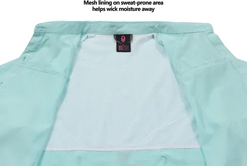 Vista 6 de Little Donkey Andy Camisa de manga larga transpirable con protección UV UPF 50 para mujer, de secado rápido, para pesca y senderismo