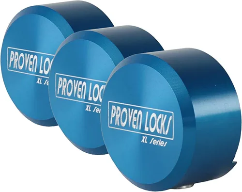 Vista 8 de Proven Industries - Juego de cerraduras Puck-Lock modelo 400XL, fabricado en los Estados Unidos, paquete de 3, color negro