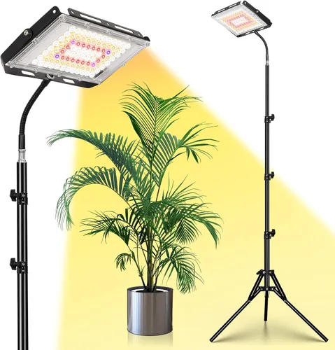 Vista 15 de LBW Luz de cultivo para plantas de interior, luz LED de escritorio de espectro completo, lámpara de cultivo pequeña con temporizador de 4 H/8H/12H