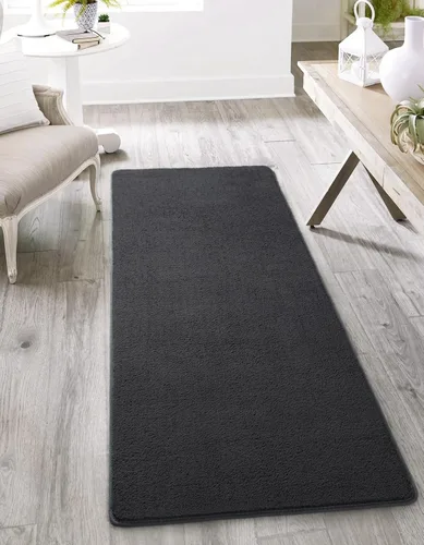 Vista 4 de AROGAN Alfombra Shag de Pasillo de 2 x 4 pies para pasillos, alfombras lavables con espuma viscoelástica para dormitorio, entrada