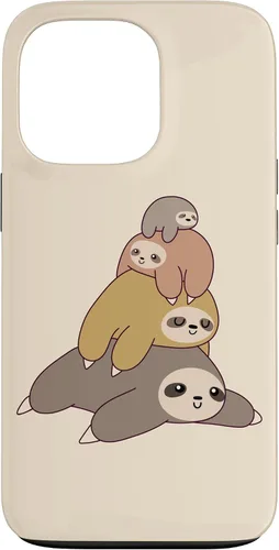 Vista 10 de Sloth Stack Cartoon Graphic Design Cute Doodle Phone Case for iPhone 17