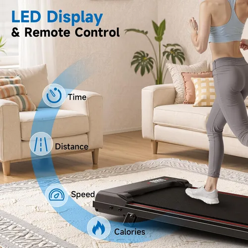 Vista 6 de Almohadilla para caminar con inclinación, caminadora debajo del escritorio para oficina en casa con ultra silenciosa <40 dB, 2.5 HP portátil