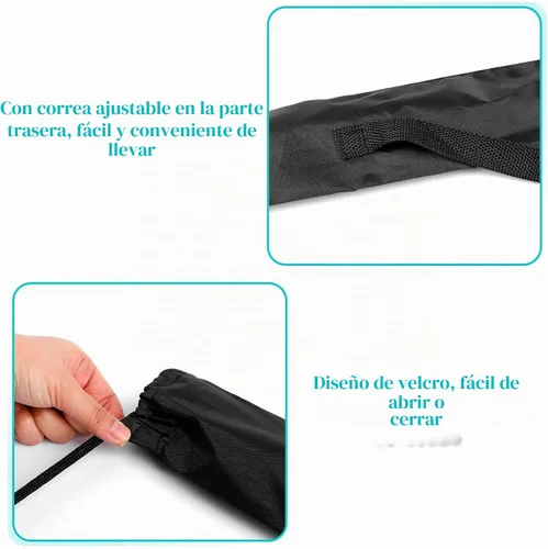 Vista 3 de Estuche de transporte para taco de billar, bolsa de almacenamiento de billar, estuche negro para taco de billar de 35 pulgadas