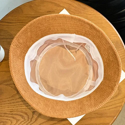 Vista 3 de Xixiuly Sombrero de pana unisex para hombres y mujeres, gorra ligera de pesca para viajes, al aire libre, playa, viajes, sombreros para la cabeza