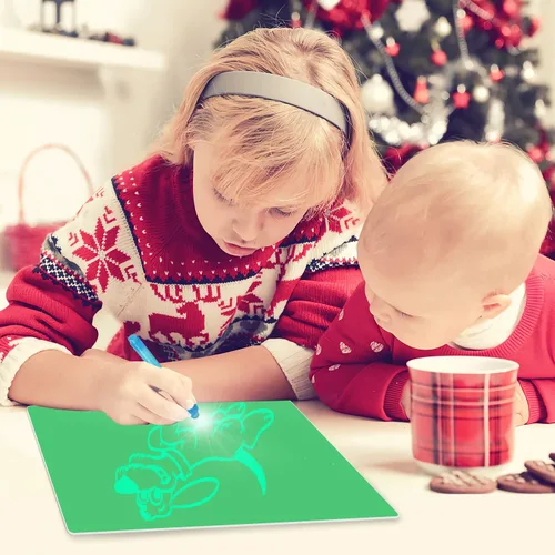 Vista 8 de TOHETO - Tablero de dibujo ligero para niños A3 y A5 almohadilla de escritura de pintura con bolígrafos mágicos para niños pequeños niñas y niños
