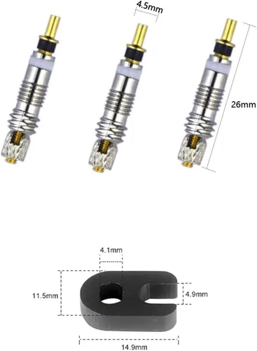 Vista 7 de SEADEAR 15 piezas de reparación de carrete de neumático de bicicleta de automóvil, kit adaptador de tapa de válvula, herramienta removedor de núcleo