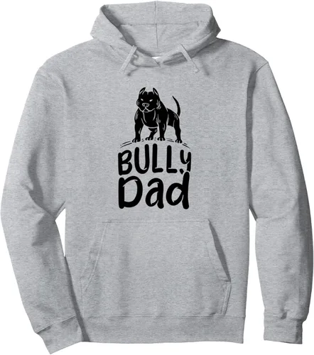 Vista 3 de American Bully Design for Dog Owner - Sudadera con capucha Bully Dad, Gris