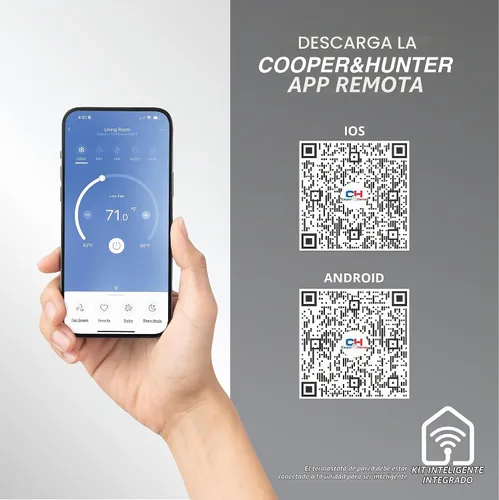 Vista 6 de Cooper & Hunter Sistema de aire acondicionado/calefacción mini split de conducto delgado oculto de 9,000 BTU, bomba de agua incorporada, precargada