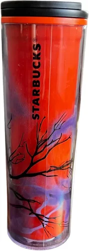 Vista 2 de Starbucks Vaso de café caliente de 16 onzas con diseño de cuervo de otoño de Halloween 2022