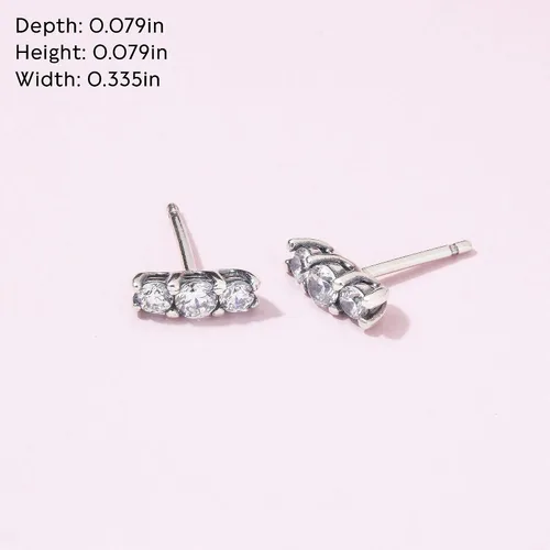 Vista 5 de PANDORA Sparkling Elegance Stud Earrings - Stunning Earrings for Women - Great Gift for Her - Sterling Silver & Cubic Zirconia