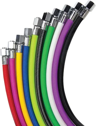 Vista 15 de XS Scuba Miflex Mangueras trenzadas de baja presión, color negro, 6