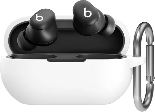 Vista 14 de Funda de silicona AhaStyle para Beats Powerbeats Pro 2 (2025) con kit de limpieza y mosquetón [Logotipo superior visible] Funda protectora completa