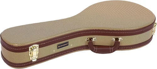 Vista 9 de Estuche Crossrock de carcasa dura para mandolina estilo A en marrón vintage (CRW620MABR)