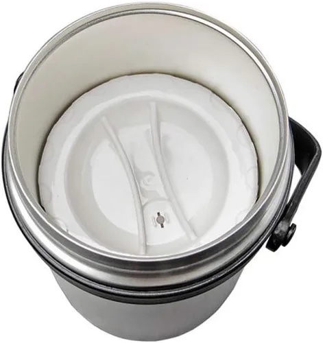 Vista 2 de Isosteel VA-9683 Contenedor de comida de acero inoxidable 18/8, de 51 onzas fluidas, de 1.5 litros, de doble pared, aislado, incluye 3 recipientes