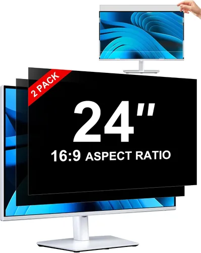 Vista 16 de Paquete de 2 pantallas de privacidad para monitor de computadora, relación de aspecto 5:4 de 19 pulgadas; antiespía, luz azul, deslumbramiento
