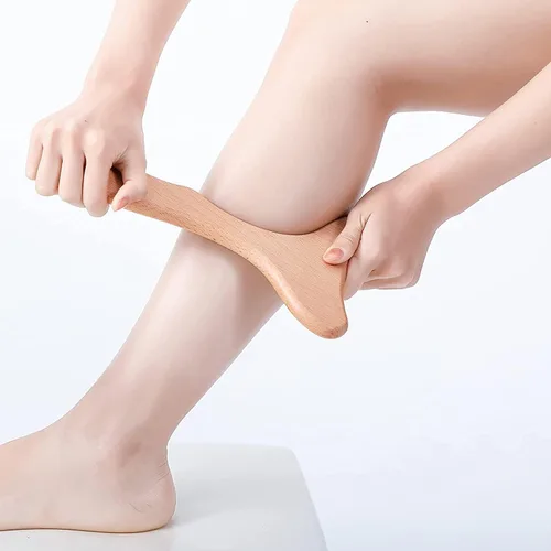 Vista 5 de Komogir Herramienta de masaje de terapia de madera, masajeador de drenaje linfático de madera, herramientas de escultura corporal