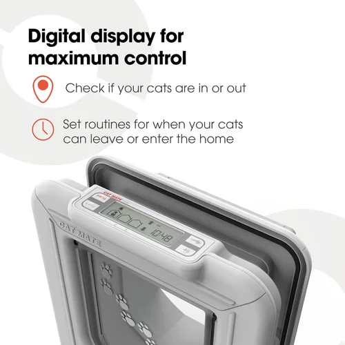 Vista 11 de Cat Mate Puerta para gatos Elite Microchip con control de temporizador