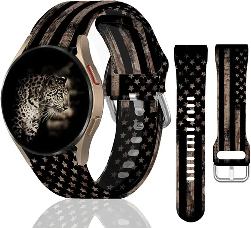 Vista 7 de Correas deportivas de silicona de 0.787 in compatibles con Galaxy Watch 6/Watch 5/Galaxy Watch 4 1.575 in 1.732 in/Classic 1.654 in 1.811 in/Watch 3