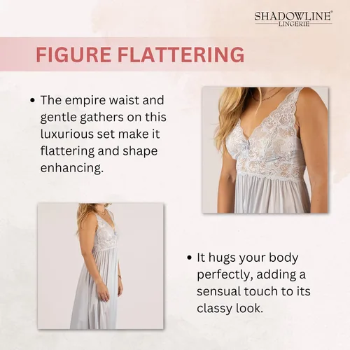 Vista 5 de Shadowline Camisones con clase para mujer, ropa de dormir elegante para mujer
