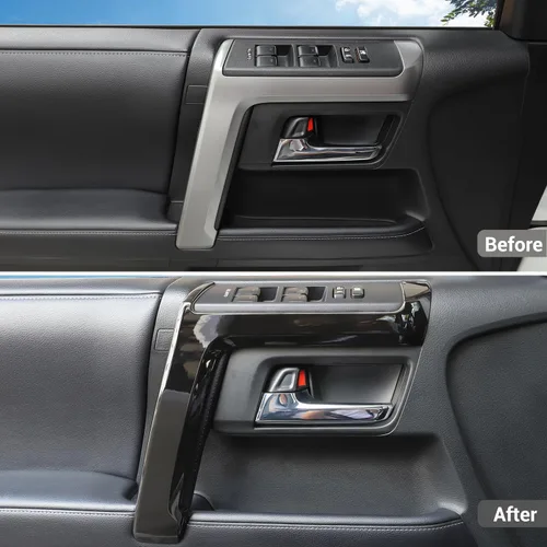 Vista 2 de Hoolcar Cubierta interior para manija interior de puerta compatible con Toyota 4Runner 2010-2023, color negro