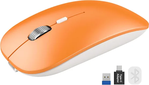 Vista 9 de SABLUTE M31 - Mouse Bluetooth para MacBook Pro/Air, iPad, mouse inalámbrico recargable de tres modos para 3 dispositivos (BT 5.2 + 2.4G), elegante