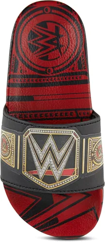 Vista 3 de WWE Sandalias con cinturón de campeonato para niños, John Cena, Roman Reigns, Seth Rollins World Wrestling Champion - Sandalias deslizantes