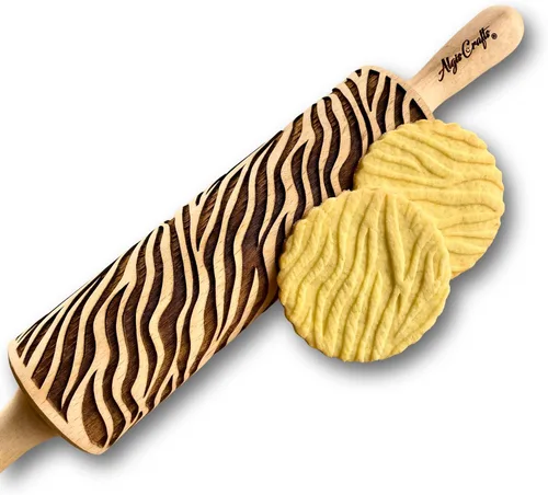 Vista 12 de Rodillo AZTEC en relieve – Rodillo de masa y arcilla para galletas en relieve y cerámica, galletas y sello de cerámica, regalos para hornear