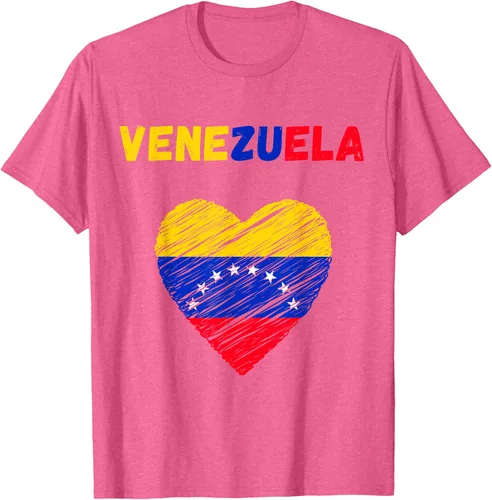 Vista 43 de Camiseta con la bandera venezolana con corazón de Venezuela, Negro