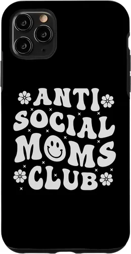 Vista 13 de iPhone 16 Anti Social Moms Club - Retro Funny Mom Life Mothers Day Mom Case