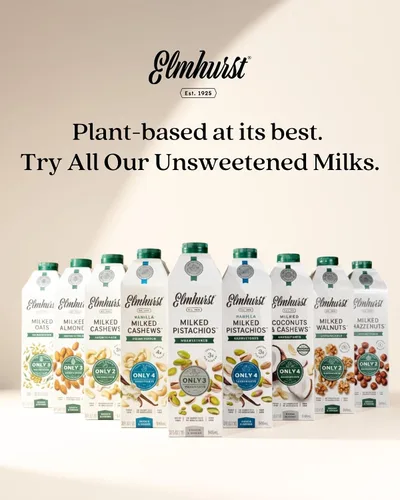 Vista 7 de Elmhurst 1925 leche de coco y anacardos sin azúcar – 32 onzas sin lácteos, sin gluten, vegana, leche estable hecha con crema de coco y anacardos