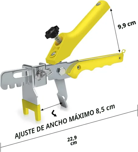 Vista 3 de DGSL Sistema de nivelación de azulejos con alicates para azulejos, 300 clips espaciadores de azulejos y 100 cuñas reutilizables, juego