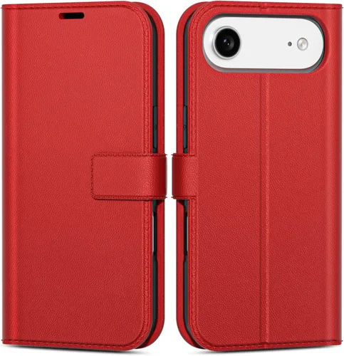 Vista 68 de oakxco Funda tipo cartera para iPhone SE 2022/2020/8/7 con soporte para tarjeta de crédito, funda magnética RFID delgada tipo libro con tapa